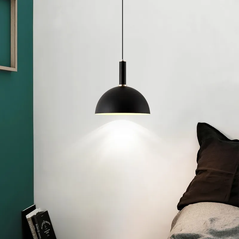 Luminaria lampara colgante 25cm Negro en Negro - Lámparas colgantes, Uruguay | Decotech