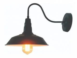 Lámpara de pared de hierro E27 Negra en Negro, Uruguay | Quesal, vista 4