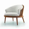 Poltrona FANE - Madera Cinamomo - Tela Tramada Gris en Madera natural - Butacas, banquetas y puffs, Uruguay | Champagne Home, vista 1 de 5
