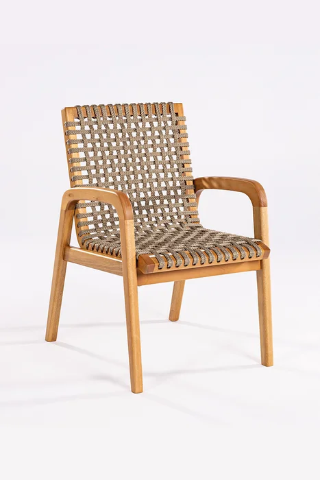 SILLA TRACO C/BRAZO CUERDA RAMI 56x62x85CM JATOBA - Muebles para el exterior, Uruguay | Vinibel