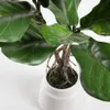 Planta artificial Lyrata con maceta de cerámica blanco 60 cm en Verde - Macetas, Uruguay | Kavehome, vista 4 de 5