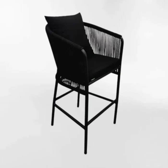 BANQUETA DE EXTERIOR LUKA NEGRO en Negro - Butacas, banquetas y puffs, Uruguay | Viasono, vista 2