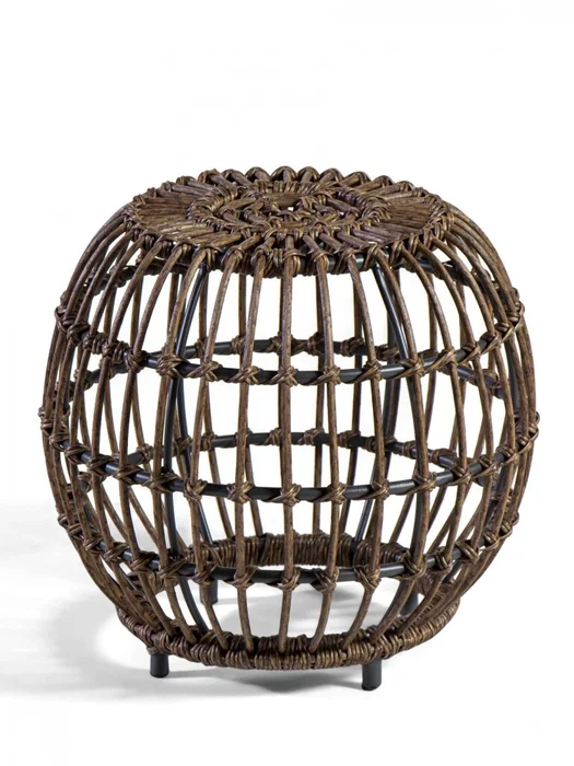 MESA AUXILIAR TAMBO P RATTAN 2154T DIA.50X48H CM en Marrón - Muebles para el exterior, Uruguay | Vinibel