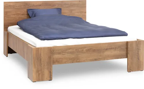Estructura cama VEDDE 2 Plazas 140x200 roble en Madera natural - Dormitorio, Uruguay | JYSK