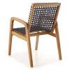 SILLA TRACO C/BRAZO CUERDA NEGRA 56x62x85CM JATOBA - Muebles para el exterior, Uruguay | Vinibel, vista 3 de 3