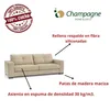 SOFA 100% CUERO - 3 CUERPOS - MODELO DOMINI - NEGRO en Negro - Sillones y sofás, Uruguay | Champagne Home, vista 5 de 5