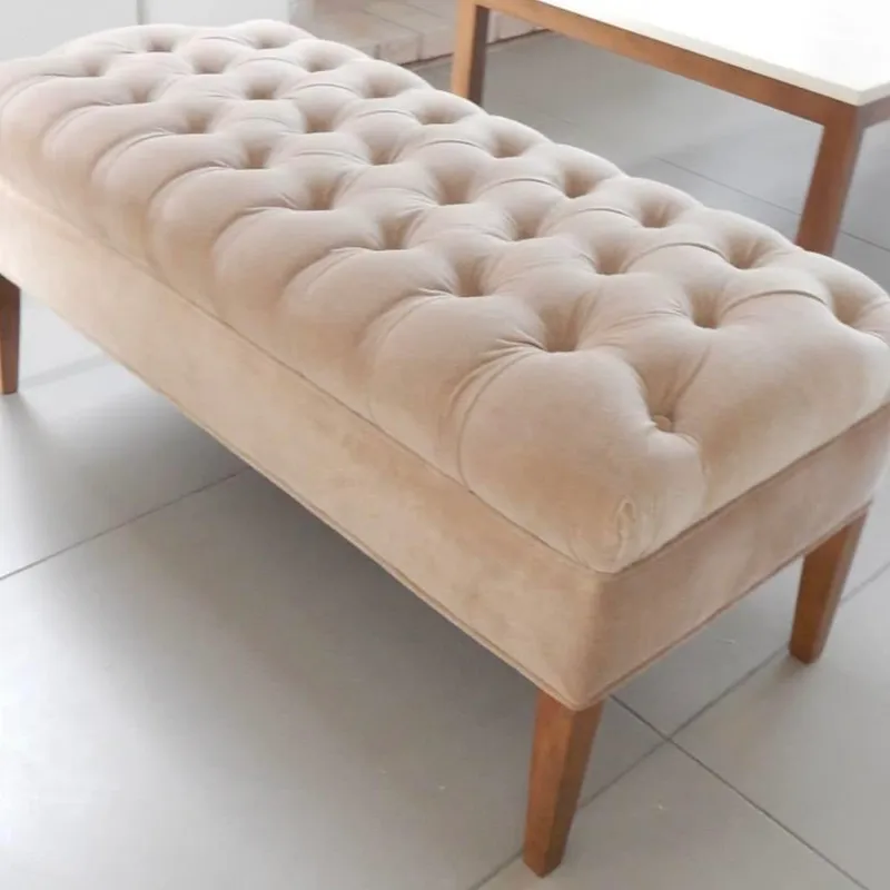 Banqueta Velvet en de madera - Butacas, banquetas y puffs, Uruguay | Decilo con Alma