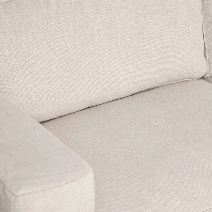Sofá Con Funda Desmonttable 3 Cuerpos Tela-y-madera Natural-beige Charlie Natural en Madera natural - Sillones y sofás, Uruguay | Divino, vista 4