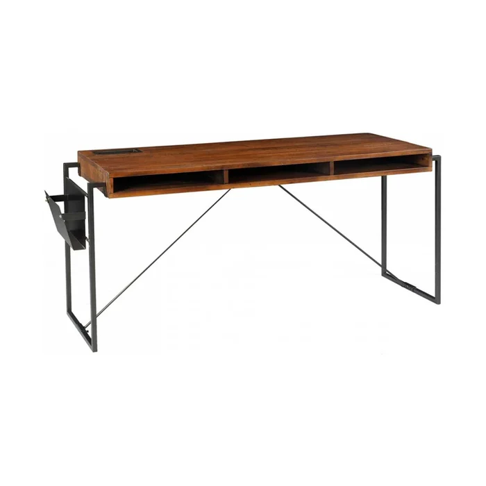 Escritorio Madera-y-metal Marron York en Marrón - Escritorios y sillas de escritorio, Uruguay | Divino, vista 2