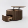 MESA DE CENTRO 3D MARRÓN CIRCULAR - Mesas de comedor, Uruguay | Viasono, vista 4 de 5