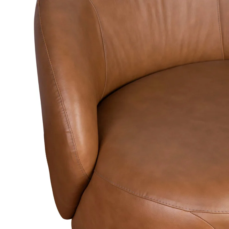 Butaca 1 Cuerpo Cuero-100-natural Marron Zoe Camel en Beige - Sillones y sofás, Uruguay | Divino, vista 6