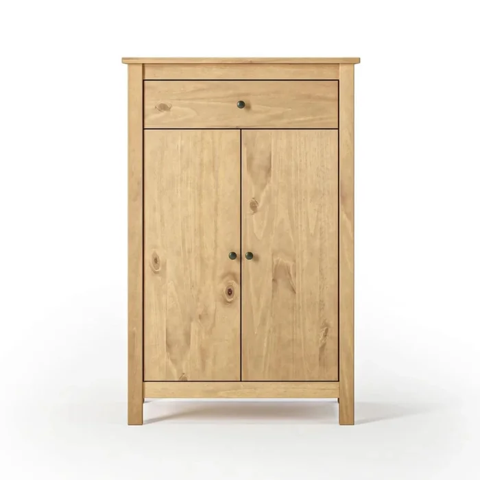 Zapatera 2 Puertas 1 Cajón - Línea Maden - Marrón en Blanco - Aparadores y recibidores, Uruguay | Ecowood, vista 4