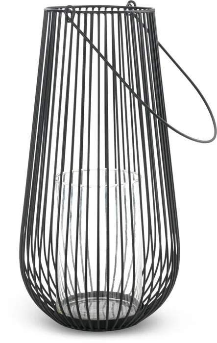 Farol MELIAS Ø24xA46cm negro en Negro - Velas y Portavelas, Uruguay | JYSK
