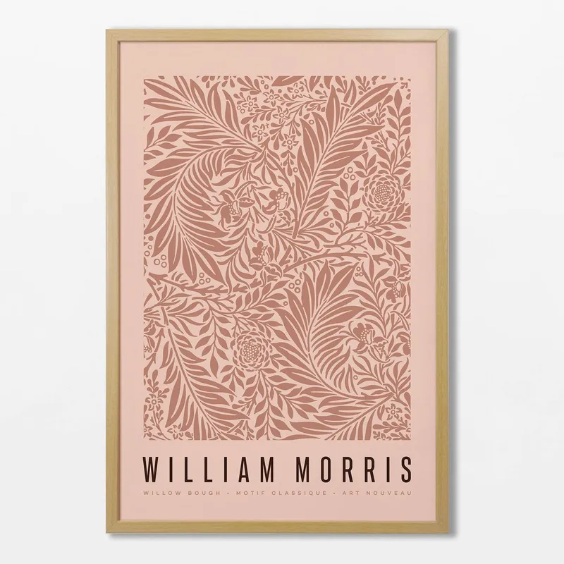William Morris - Willow bough N.02 en Rosa - Láminas, Uruguay | La Cuadrería