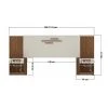 Respaldo Dormitorio 2 Plazas Queen Mesas De Luz 1 Cajon en JATOBA ARENA - Respaldos de cama, Uruguay | Soy Hogar, vista 2