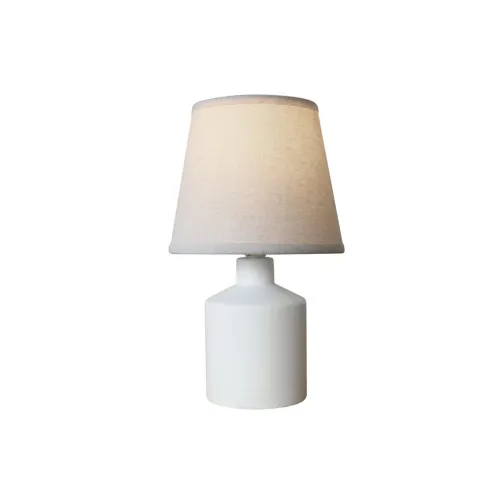 LAMPARA DE MESA CERAMICA D17x28CM RECTA BLANCO en Blanco - Lámparas de mesa, Uruguay | Koz