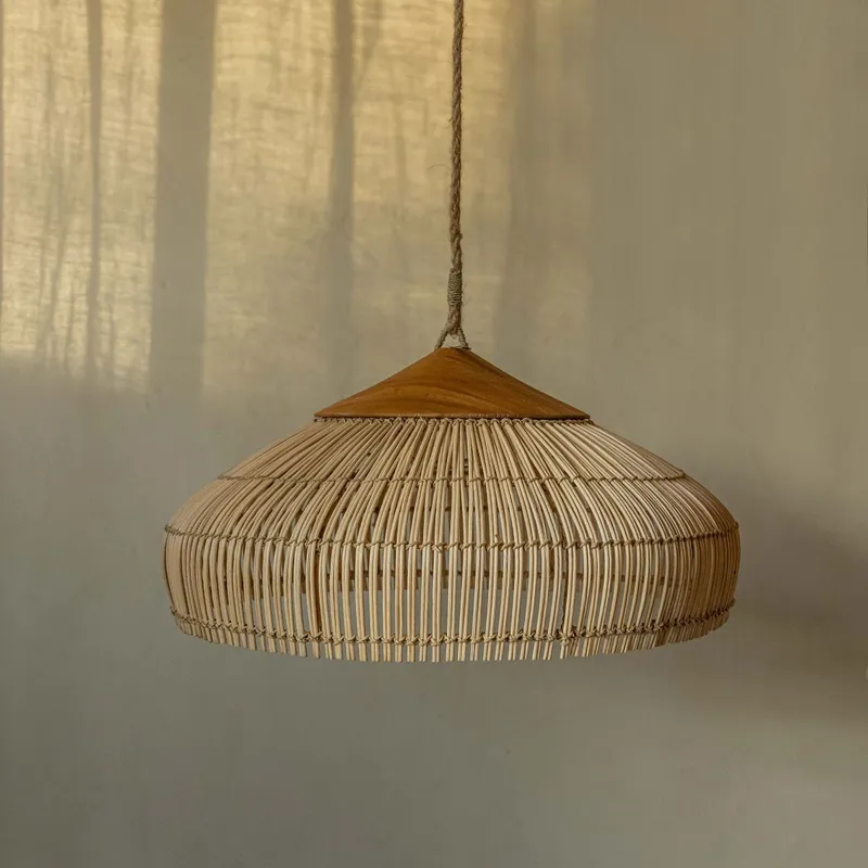 Pantalla Poppy natural 40d en Madera natural - Lámparas colgantes, Uruguay | De Arcos