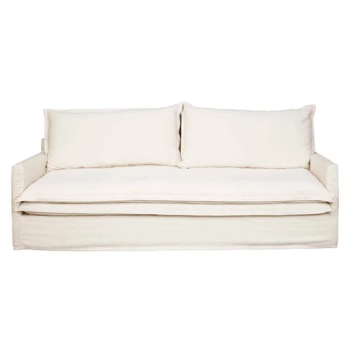 Sofa 4 Cuerpos Tela Blanco Alaska en Blanco - Sillones y sofás, Uruguay | Divino, vista 2