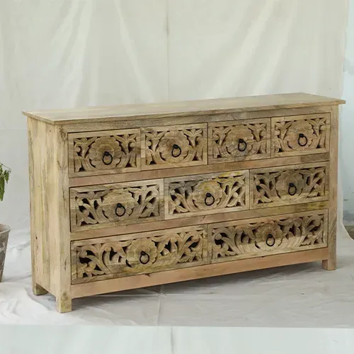 A129G Cómoda 160x40x90 en Madera natural - Cómodas, Uruguay | Victoriana
