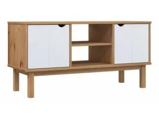 Rack TV 2 P Mel/Gris Linea Nordica en Madera Maciza en Madera natural - Muebles para TV, Uruguay | Quesal, vista 6