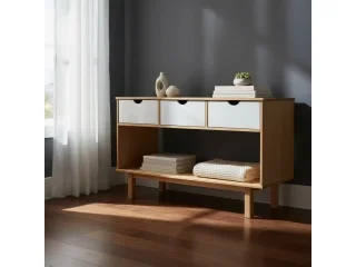 Aparador 3C Mel/gris Linea Nordica en Madera Maciza en Madera natural - Aparadores y recibidores, Uruguay | Quesal, vista 6