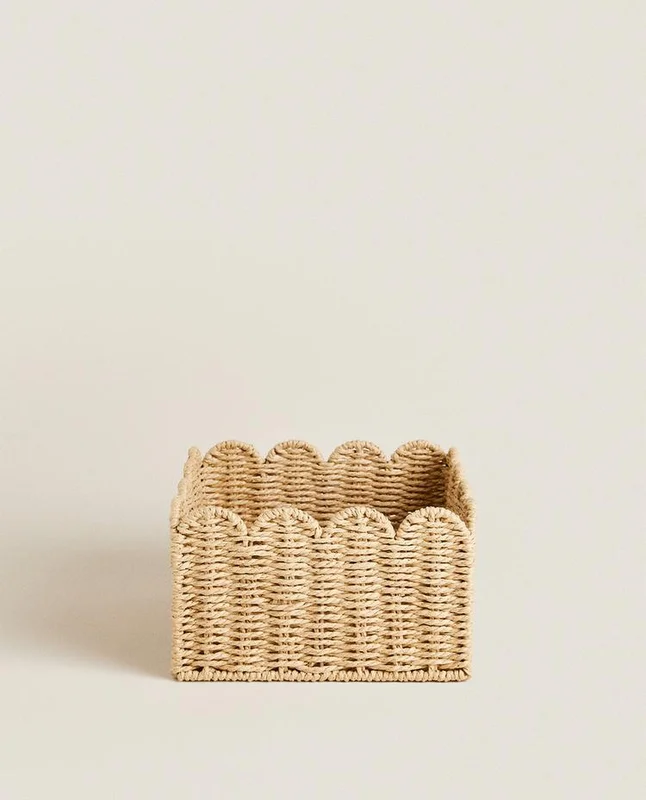 CESTA ONDAS PEQUEÑA en Beige - Canastos, Uruguay | Zara Home, vista 6