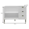 Bajo Mesada 2 Puertas 3 Cajones Mdf Tiradores Metalicos en Blanco - Butacas, banquetas y puffs, Uruguay | Soy Hogar, vista 6 de 8