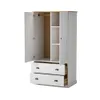 Ropero 2 Puertas - 2 Cajones - Línea Oslo - Blanco en Blanco - Roperos y placares, Uruguay | Ecowood, vista 4 de 4