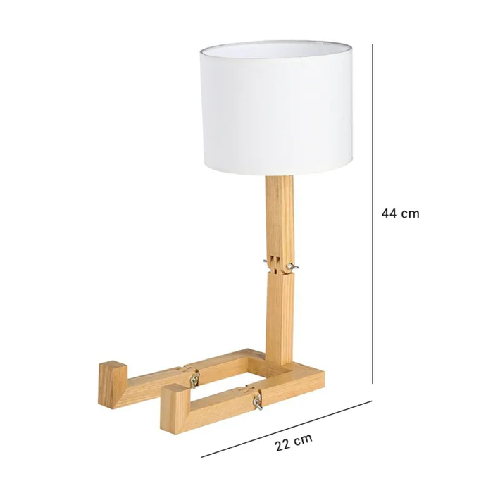 Lámpara De Mesa Lulú en Madera natural - Lámparas de mesa, Uruguay | Serlux, vista 5