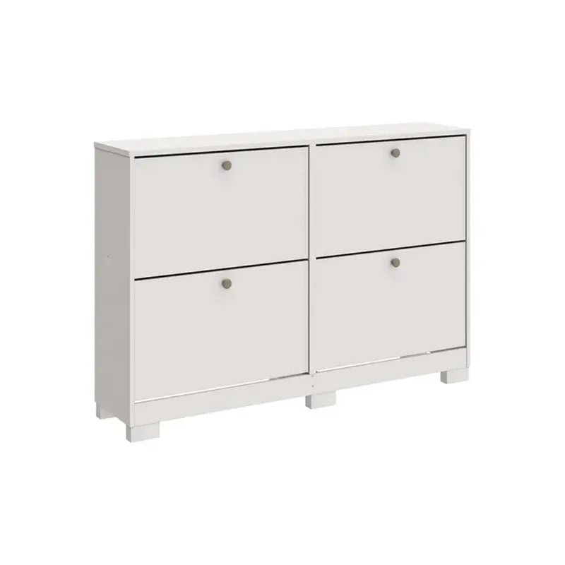 Comoda Zapatera Dormitorio 4 Puertas Con Patas en Blanco - Cómodas, Uruguay | Lais Muebles