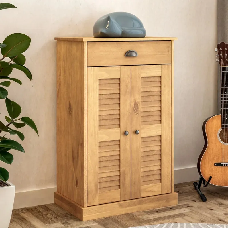 Zapatera - 2 Puertas - 1 Cajón - Línea Oslo - Natural en Madera natural - Aparadores y recibidores, Uruguay | Ecowood