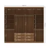 Ropero Placard 8 Puertas 6 Cajones Dormitorio Master Jatoba en Madera natural, Uruguay | Lais Muebles, vista 4 de 4