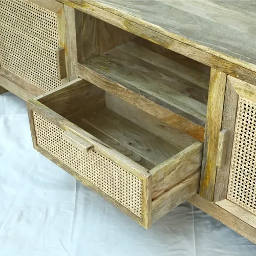 R-33G Rack 190x40x60 en Madera natural - Muebles para TV, Uruguay | Victoriana, vista 3