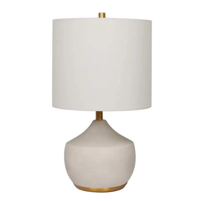 Lampara de mesa - Cerámica Gold en Beige - Lámparas de mesa, Uruguay | Rústico Hogar