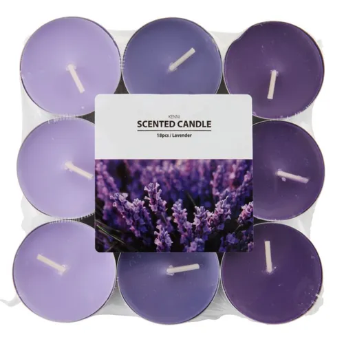 Velas tealights KENNI 18 piezas/paquete lavanda en Violeta - Velas y Portavelas, Uruguay | JYSK
