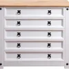 Comoda 5 cajones Cera/Blanco LINEA CORONA MADERA - Cómodas, Uruguay | Que Sal Muebleria, vista 2 de 12