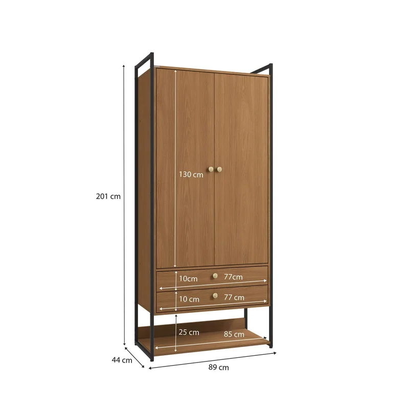 Closet Abierto Modular P48 - Linea Industrial en Madera natural - Roperos y placares, Uruguay | Balton, vista 6