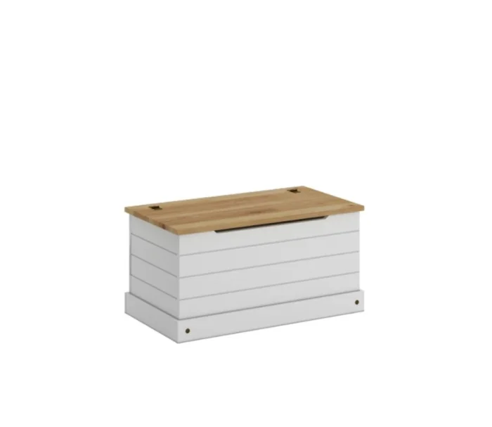 Baul Linea Rustica Blanco en Blanco - Muebles para TV, Uruguay | Albanés