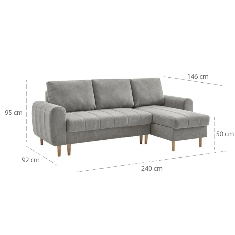 Sillón Esquinero con Baúles amplios - Amo - Gris Claro en Gris - Sillones y sofás, Uruguay | Rústico Hogar, vista 4