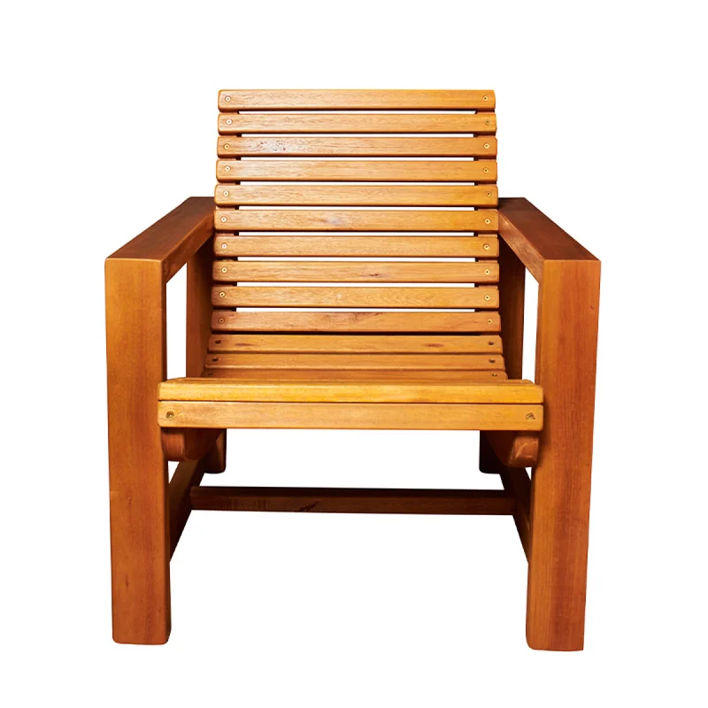 Sillón curvo 1 cuerpo exterior — Serra Amoblamientos en Madera natural - Muebles para el exterior, Uruguay | Serra Amoblamientos, vista 5