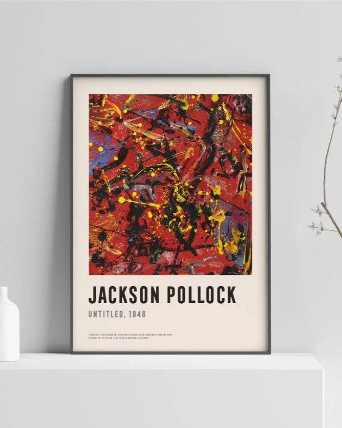Jackson Pollock - Untitled 1948 en Multicolor - Láminas, Uruguay | La Cuadrería, vista 2