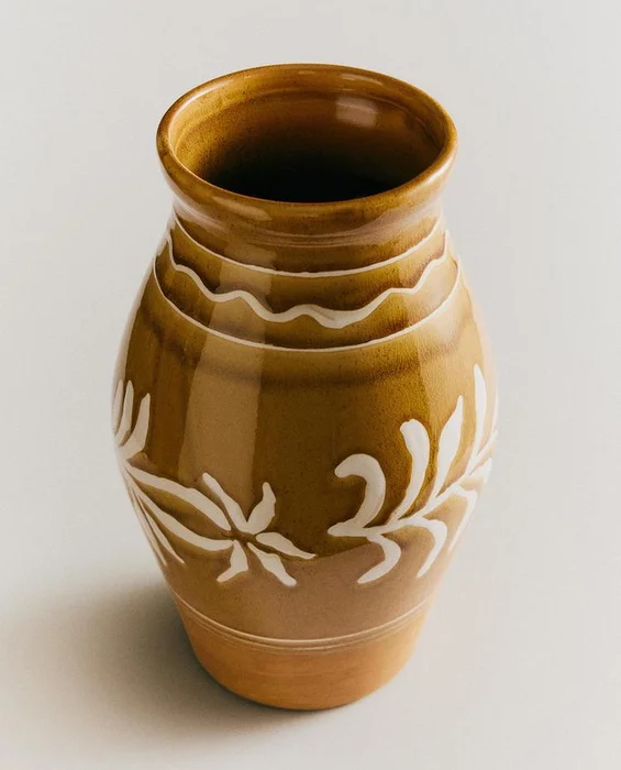 JARRÓN GRÉS HOJAS - Jarrones, Uruguay | Zara Home