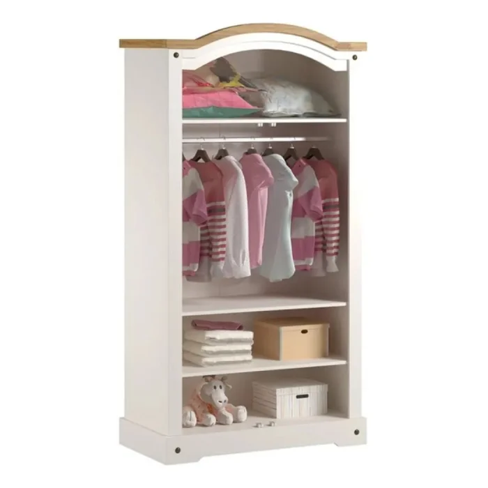 Ropero Smile 2 Puertas C-939 Crema/pino Mdf en Blanco - Roperos y placares, Uruguay | Albanés, vista 3