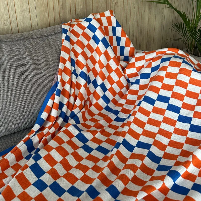 Manta Algodón Cool Cuadros en Multicolor - Textiles, Uruguay | Cabana