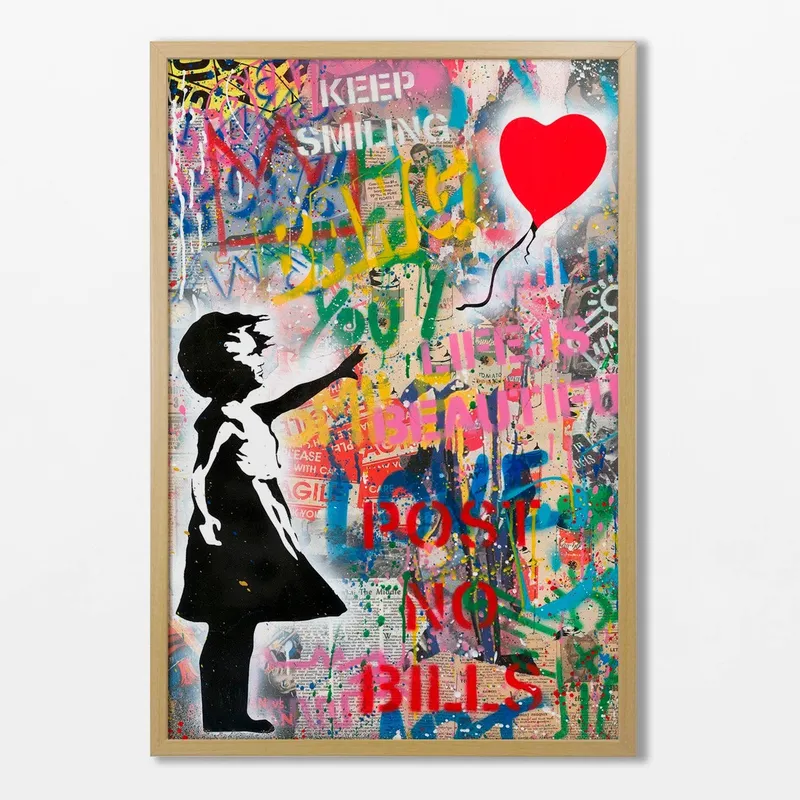 Banksy Grafitti N.02 en Multicolor - Láminas, Uruguay | La Cuadrería