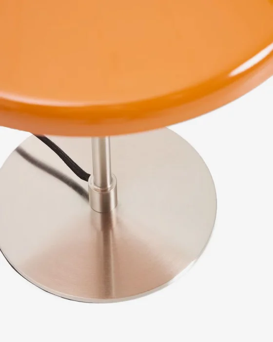 Lámpara de mesa Nuvira de acero cepillado - gris claro y pantalla naranja en Naranja - Lámparas de mesa, Uruguay | Kavehome, vista 6