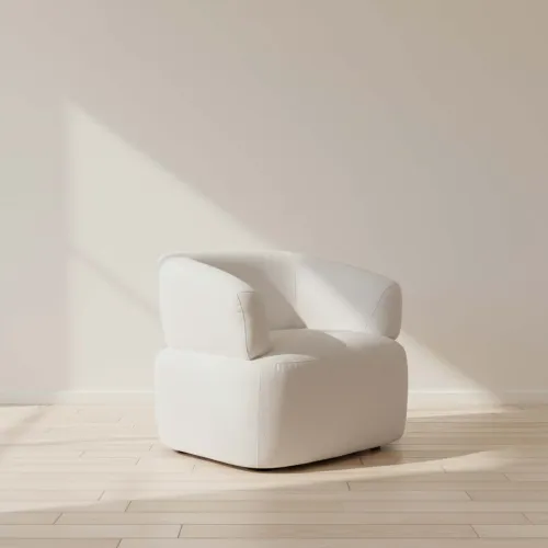 Butaca 1 Cuerpo Tela Natural-beige Gaia Natural en Blanco - Sillones y sofás, Uruguay | Divino