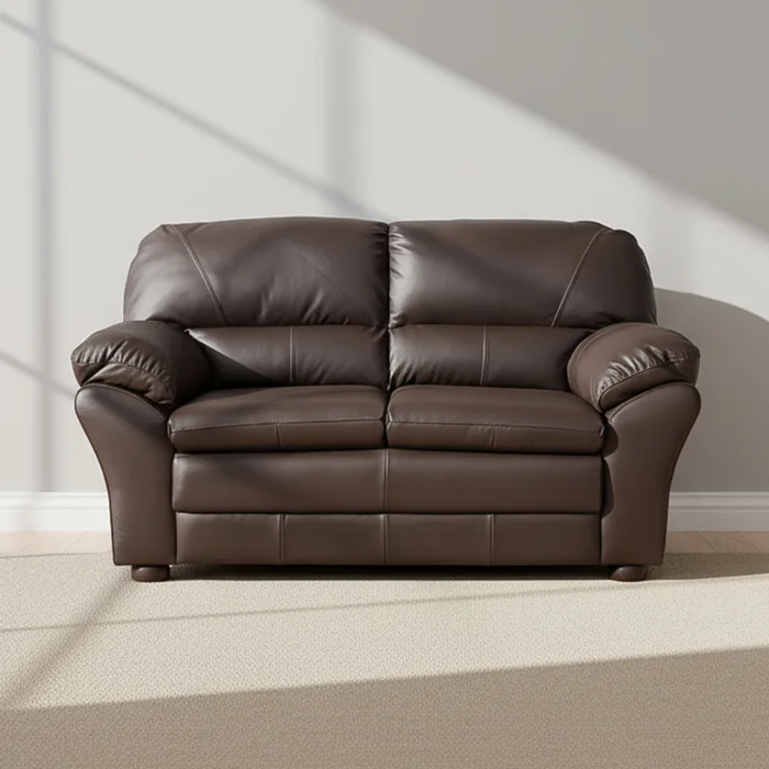 Sillón 2 Cuerpos Cuero Marron Florencia Choc. en Marrón - Sillones y sofás, Uruguay | Divino