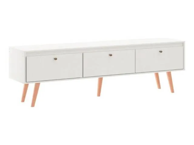 Rack 3 puertas basculante Blanco - Muebles para TV, Uruguay | Que Sal Muebleria
