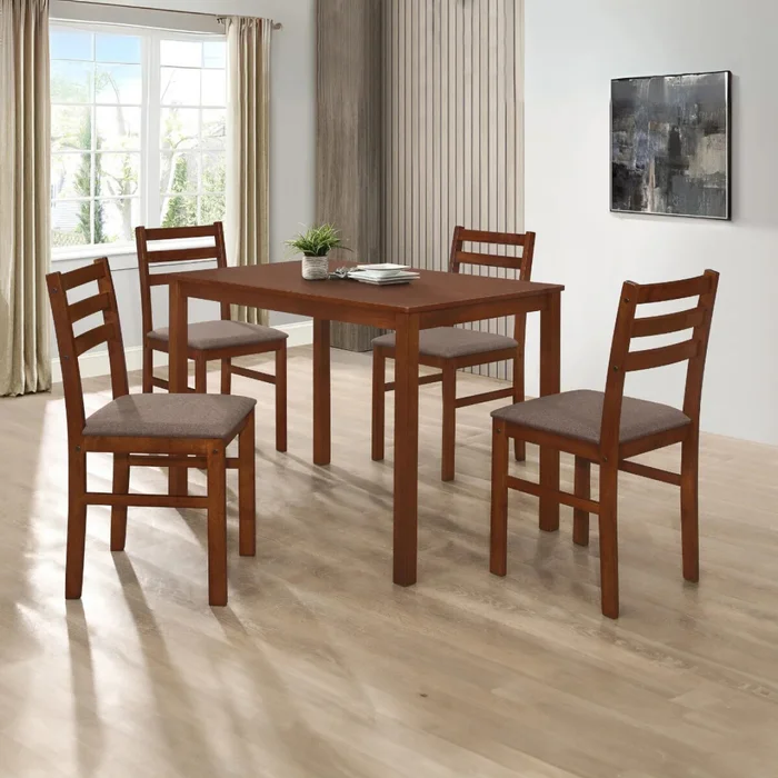 Juego de Comedor 4 sillas - New Starter - Roble en Marrón - Mesas de comedor, Uruguay | Rústico Hogar